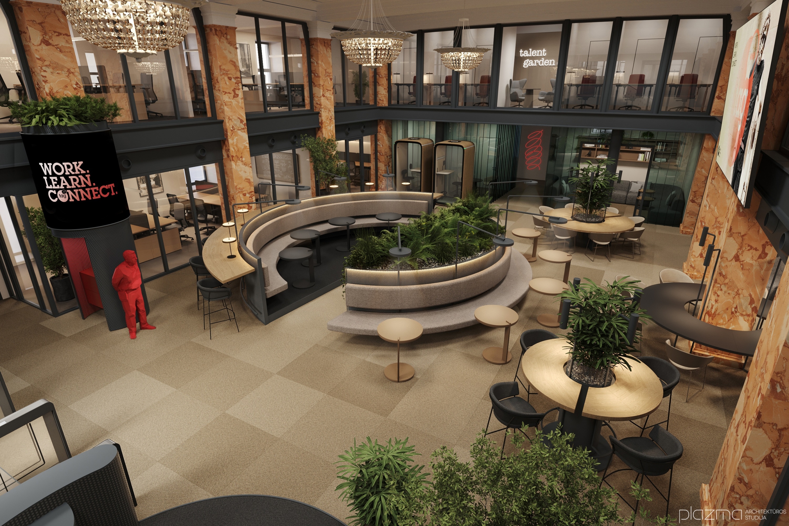 The former Pramogų bankas building to be converted into the second Talent Garden Vilnius coworking space: refurbishment works begin